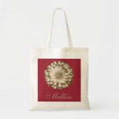 Personalized Name Monogram Golden Sunflower Tote Bag (Voorkant)