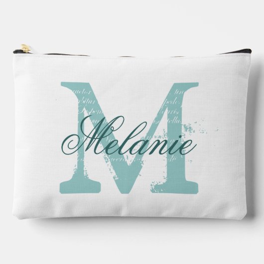 Personalized name monogram large cosmetic bags etui (Voorkant)