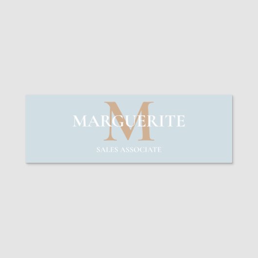 Personalized Name Monogram Naamplaatje (Voorkant)