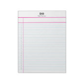 Personalized Name Monogram Numbered List Notepad Notitieblok (Linkerzijde)