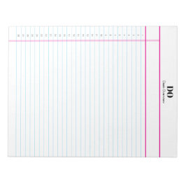 Personalized Name Monogram Numbered List Notepad Notitieblok