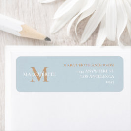 Personalized Name Monogram Return Address Etiket