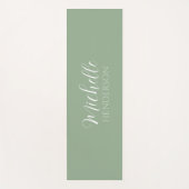 Personalized Name Monogram Sage Green Yogamat (Voorkant)