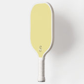 Personalized Name Monogram Soft Yellow Black Yoga Pickleball Paddle (Links)