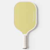 Personalized Name Monogram Soft Yellow Black Yoga Pickleball Paddle (Achterkant)
