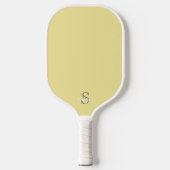 Personalized Name Monogram Soft Yellow Black Yoga Pickleball Paddle (Voorkant)
