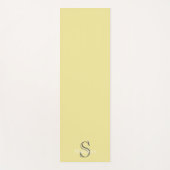 Personalized Name Monogram Soft Yellow Black Yoga Yogamat (Voorkant)