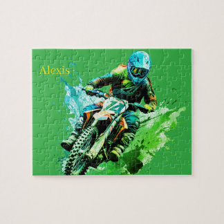 Personalized name Motocross Puzzle Legpuzzel