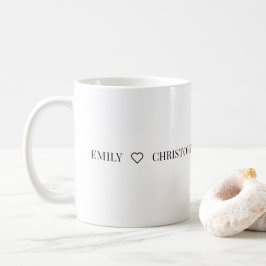 Personalized Name Mug – Minimal Valentine Gift for Koffiemok