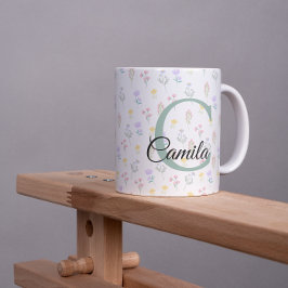 Personalized Name Mug with Initial Tweekleurige Koffiemok