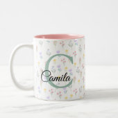 Personalized Name Mug with Initial  Tweekleurige Koffiemok (Links)