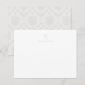 Personalized Name Neutral Bow Notitiekaartje (Voorkant / Achterkant)