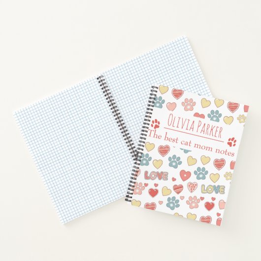 Personalized Name Notebook For Cat Lovers Notitieboek (Binnen)