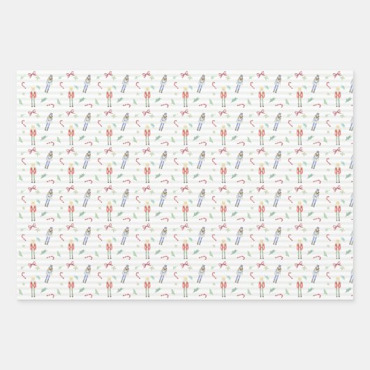 Personalized Name Nutcracker Christmas Inpakpapier Vel (Voorkant 2)