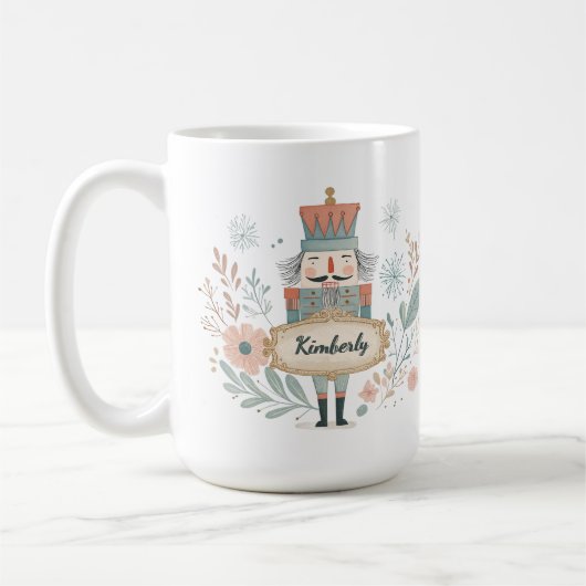 Personalized Name Nutcracker Christmas Koffiemok (Links)