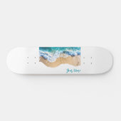 Personalized Name Ocean Beach Waves  Persoonlijk Skateboard (Horizontaal)
