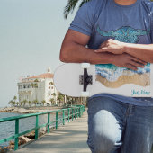 Personalized Name Ocean Beach Waves  Persoonlijk Skateboard