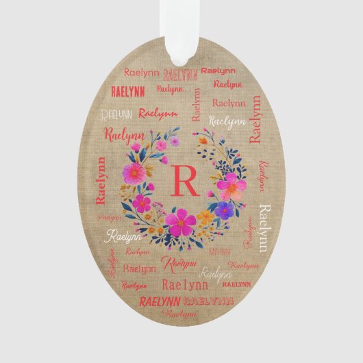 Personalized Name Ornament Add your Name (voorkant)