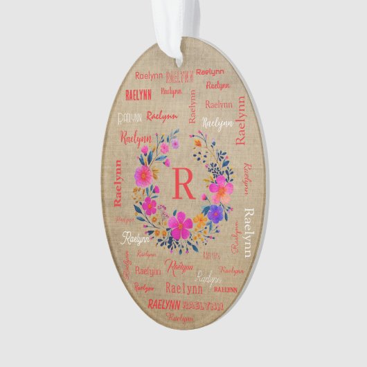 Personalized Name Ornament Add your Name (voorkant)