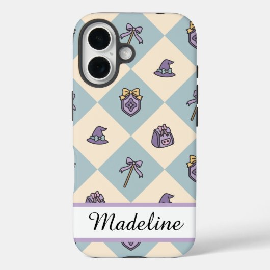Personalized Name Phone Case Girly (Achterkant)