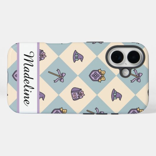 Personalized Name Phone Case Girly (Achterkant (horizontaal))