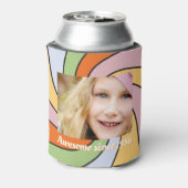 Personalized Name Photo Birthday Cooler (Blikje Achterkant)