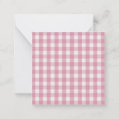 Personalized Name Pink Bow Notitiekaartje (Achterkant)
