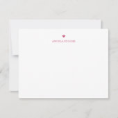 Personalized Name Pink Heart Note Card Notitiekaartje (Voorkant)