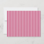 Personalized Name Pink Stripe Heart Note Card Notitiekaartje (Achterkant)