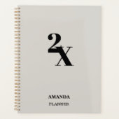 Personalized  Name Planner - Minimalist Modern  (Voorkant)