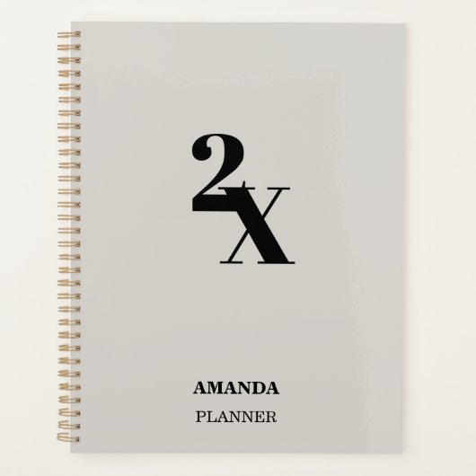 Personalized Name Planner - Minimalist Modern (Voorkant)