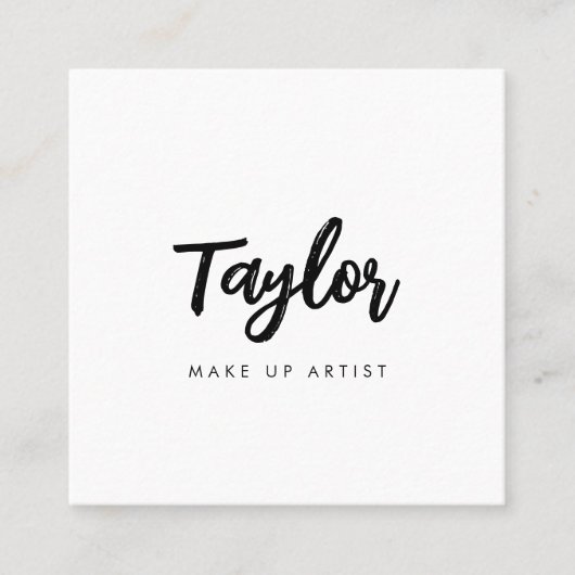 Personalized Name Profession Social Media QR Code  Vierkante Visitekaartje (Voorkant)