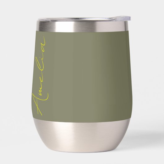 Personalized Name Purple Lilac Thermal Wine Tumble (Links)