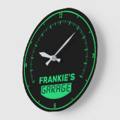 Personalized NAME Racing Car Speedometer Garage Grote Klok (Hoek)