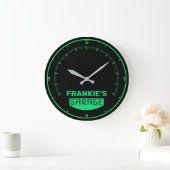 Personalized NAME Racing Car Speedometer Garage Grote Klok (Huis)