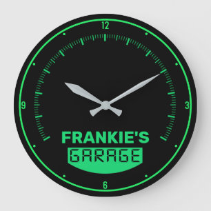 Personalized NAME Racing Car Speedometer Garage Grote Klok