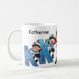 Personalized  Name Sailor Cartoon Character * K * Koffiemok