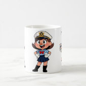 Personalized Name Sailor Cartoon Character Koffiemok (Center)
