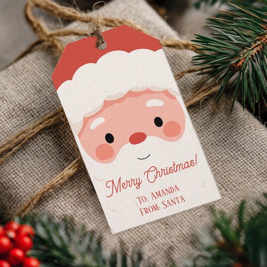 Personalized Name Santa Christmas Cadeaulabel