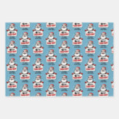 Personalized Name Santa Christmas Inpakpapier Vel (Voorkant 2)