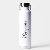 Personalized Name Script White Waterfles (Voorkant)
