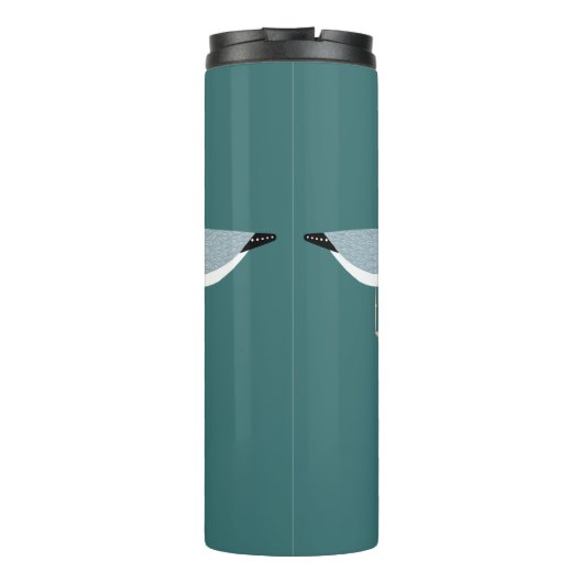 Personalized Name Seagull Nautical Thermosbeker (Achterkant)