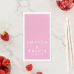 Personalized Name Simple Modern Minimal Wedding  Servet<br><div class="desc">Personalized Name Simple Modern Minimal Wedding Paper Guest Towels Customized Simple modern wedding paper napkins.</div>
