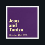 Personalized Name Simple Modern Minimal Wedding  Servet<br><div class="desc">Personalized Name Simple Modern Minimal Wedding Napkins add your name here.</div>