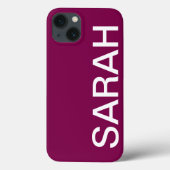 Personalized Name Simple Stylish Modern Minimal Case-Mate iPhone Case (Achterkant)