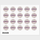 Personalized Name Smiling Utensil Cupcake Topper  Ronde Sticker (Vel)