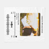 Personalized Name Special Song Music Player Photo Fleece Deken (Voorkant (Horizontaal))