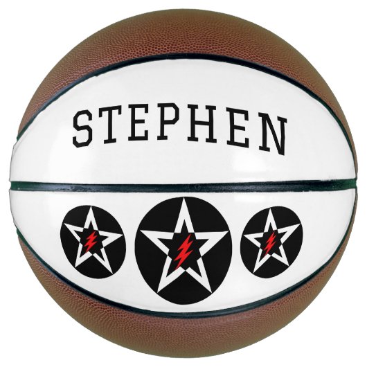 Personalized Name Stars Basketbal (Voorkant)