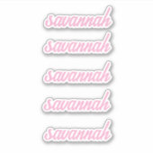 Personalized Name Stickers Custom Text Five times (Voorkant)