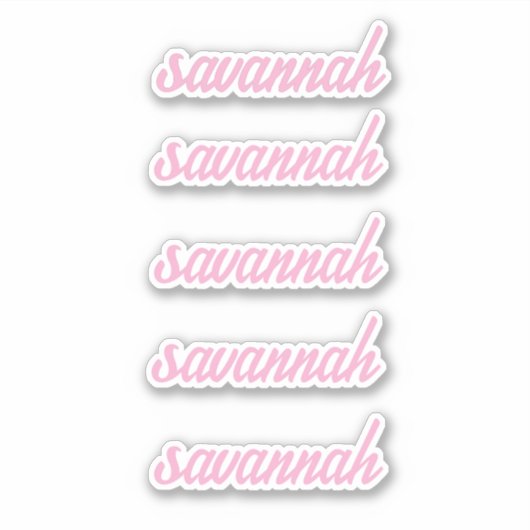 Personalized Name Stickers Custom Text Five times (Voorkant)